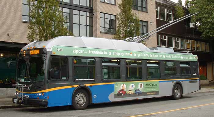 Coast Mountain Bus New Flyer E40LF trolley 2134